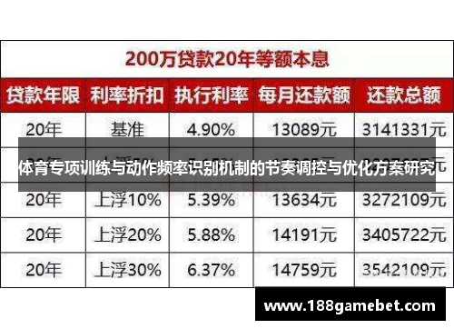 体育专项训练与动作频率识别机制的节奏调控与优化方案研究